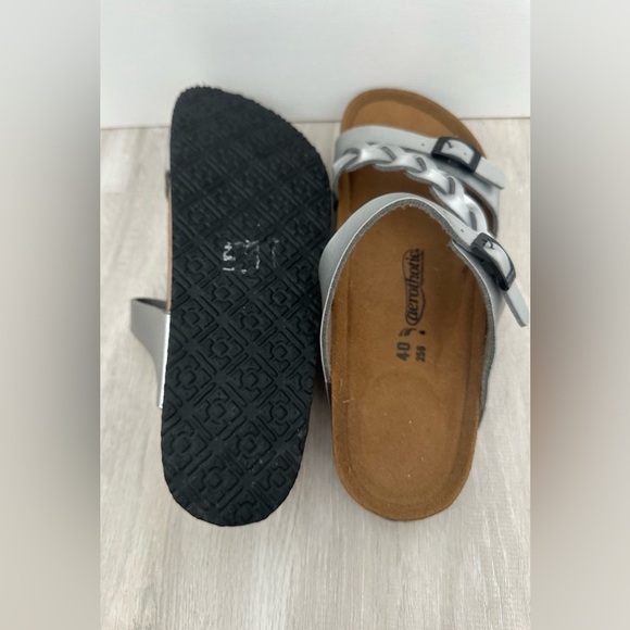 AEROTHOTIC VIKING SILVER STRAPPY SANDALS 40 EU / Sz 9-9.5 US - Picture 7 of 7